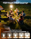 Glocusent LED Rechargeable Camping Lantern, Camping Light with 5000mAh | Green — 2