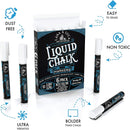 LANA & LUCA White Liquid Chalk Marker Pens - 6mm and 3mm, 3 of each | 6 Count (Pack of 1) — 2