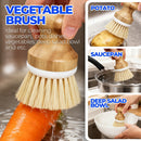 Holikme 6 Pack Dish Brush with Bottle Brush Scrub Brush Straw,Yellow — 2