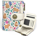 Icycay Cat Small Wallet Women RFID Blocking Bifold Cute Credit Card Holder - Capybara — 1