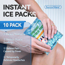 SuccorWare 10 Pack Instant Ice Packs for Injuries(4.9''x5.9'') Disposable Cold Packs for Pain Relief, Swelling, Sprains & Outdoor Activities — 7