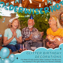 Fulmoon Older Wiser Hotter Banner Birthday sign, Teal — 5