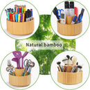 Utoplike Bamboo Rotating Art Supply Desk Organizer, Pencil Holder Desktop — 4