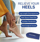 PowerStep Adjustable Heel Lift, Adjustable Adult Heel Cushion, Relief for Heel Spurs & Heel Pain, Achilles Tendonitis, Post Surgical Foot Support, Made in the USA (1 Heel Cushion) - Blue — 2