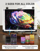 ARTDOT 15-Piece Diamond Art Storage Trays Kits for Adults with Lids, 2-in-1 Stackable Diamond Painting Accessories and Tools | White | 15 Piece Tray Set — 6