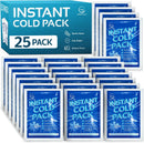 25 Pack Instant Ice Packs for Injuries, Disposable First Aid Cold Packs — 1