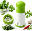 Manual Herb Cilantro Chopper Spice Grinder, Stainless Steel Cutting Blades, Ergonomic Press-and-Twist Garlic Mincer,… — 1