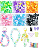 FIVEIZERO 480PCS Assorted Acrylic Beads for Jewelry & Bracelet Making — 1