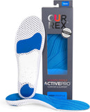 CURREX ActivePro Insoles for Walking, Working, Standing, Dance, Running & Other Sports Shoes, Arch Support Inserts to Help Reduce Fatigue & Ankle & Heel Pain for Men & Women (High Arch, Medium) - Blue — 1