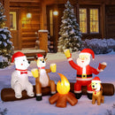 Alupssuc 8FT Christmas Inflatable Outdoor Decoration with Built-in LEDs Lights, Blow-Up Santa Claus, Bear and Deer Keeping Warm for Outside/Indoor Xmas for Yard, Garden, Lawn, Party, Holiday Decor — 7