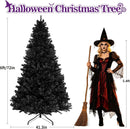 6ft Black Christmas Tree, Pre-Lit with 300 Purple LED Lights — 2