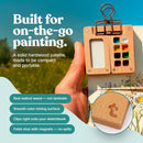 Tobios Mini Watercolor Kit, Travel Watercolor Set, Brush & Sketchbook | 12 Colors (Pack of 1) — 3