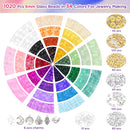 Funtopia 1368pcs 6mm Glass Beads for Bracelets Jewelry Making Supplies — 3