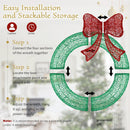 24 in Pre-Lit Christmas Wreath with 6H On/18H Off Timer — 7