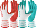 COOLJOB 6 Pairs Gardening Gloves for Women Ladies, Breathable Rubber Coated…