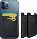 Phone Card Holder, Leather Phone Wallet Stick On Card Holder Back of Phone photo 1