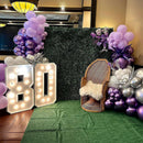 Purple Silver Balloons, 12 Inch Metallic Purple Silver Balloons Light Purple Silver Latex Balloons Lavender Silver Confetti Balloons for Princess Party Girl Birthday Wedding Baby Shower Decorations | Purple and Silver — 5