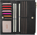 FALAN MULE Ultra Slim Thin Wallet for Women Bifold Leather RFID Blocking Designer Credit Card Holder