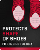 FORCEFIELD SHOE CREASE PREVENTER - Foam Crease Protector for Shoes & Boots - Fits Inside Toe Box, Prevents Creasing - Adhesive Strips for Secure Fit - Large - Fits Men's 11.5 and up — 3
