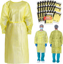 Ever Ready First Aid Disposable Isolation Gown with Elastic Wrists, Universal Size, Yellow - Case of 100 — 1