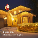 HEYFUNi 192 LED Christmas Net Lights Plug in, 9.8FT x 6.6FT Warm White — 2