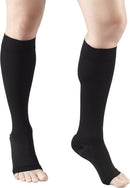 Truform 20-30 mmHg Compression Stockings for Men and Women, Knee High Length, Open Toe | Black | 3X-Large (1 Pair) | Classic Knit — 5
