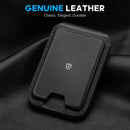 SHIELDON Genuine Leather for MagSafe Wallet Stand, 6 Card Holders, Black photo 2