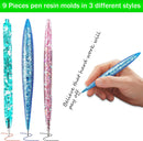 JANYUN 9 Pcs Pen Shape Resin Mold Ballpoint Pen Silicone Molds Epoxy — 6