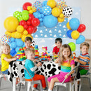 Amandir 153Pcs Blue Red Yellow Balloon Arch Garland Kit Different Sizes — 7