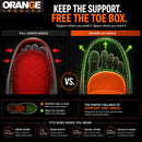 Orange 3/4 Orthotic Insoles D – Same Support as Orange Full Length Insoles for Plantar Fasciitis, Heel Pain & Arch Support Men's 9-10, Women's 10.5-11.5 — 7