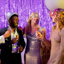 20 Pack Foil Curtain Backdrop Purple Metallic Tinsel Foil Fringe Curtains Photo Booth Props for Birthday Wedding Engagement Baby Shower Bachelorette Christmas Holiday Celebration Party Decorations | 20 Pcs — 2