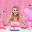 20 Pack Backdrop Party Decorations Pink Tinsel Curtain Party Backdrop Foil Fringe Birthday Decorations Photo Booth Streamer Backdrop Pink Theme Bachelorette Graduation Party Decorations | Pastel Pink | 39.4"w X 78.7"l (Pack of 20) — 3