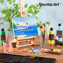 Shuttle Art Acrylic Paint and Brush Set Bundle, 24 Colors Acrylic Paint and 12 PCS Brush with Case — 8