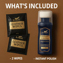 Eagle Liquid Shoe Polish Instant Shine – Quick-Dry Leather Polish with Built-In Sponge Applicator & 2 Cleaning Wipes | Navy Blue — 2