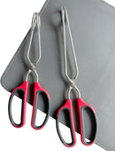 HINMAY Stainless Steel Scissor Tongs 10-Inch and 12-Inch Set, Set of 2 — 8