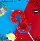 PHD CAKE 2.76 Inch Number 3 Spider Birthday Candles, Spider Cartoon Themed Number Candles, Cake Number Candles, Party Celebration | Spider Theme — 2