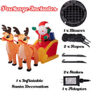 Sunnyglade 4.5x7FT LED Christmas Inflatables Santa & Reindeer Outdoor Decor — 3