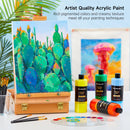 Shuttle Art Acrylic Paint, 15 Pack Acrylic Paint Large Bottle Set, 473ml/16oz Each, 14 Unique Colors and 1 More White, High Viscosity Art Paint for Artists, Beginner & Kids on Rocks Canvas WoodCeramic | 14+1 Colors | 16 Fl Oz (Pack of 15) — 2