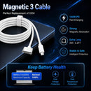 140W USB-C to Magnetic 3 Cable 6.6FT, Compatible with MacBook Pro/Air 7