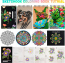 PRINA 81 Drawing Set Sketching Kit, Pro Sketch Pencils Art Supplies with Rainbow, Colored, Graphite, Watercolor, Metallic, Charcoal Pencil, Sketchbook, Coloring Book, Gift Case for Artists Adults Kids — 6