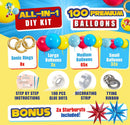ALL-IN-1 Hedgehog Balloon Arch Kit with BONUS Rings & Starburst Balloons - Red Blue Yellow Balloons Garland for Cartoon Hedgehog Birthday Party Decorations & Party Supplies - Somic Party Decorations S | Red, Blue, Yellow, Light Blue — 2