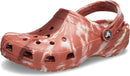 Crocs Unisex Adult Classic Marbled Tie-dye Clogs – Dark Clay/Multi — 1