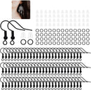 600Pcs Hypoallergenic Earring Hooks, Black Earring Making Kit, with Earring Backs and Jump Rings for Jewelry Making… — 1