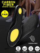 Carbon Fiber Insole for Men and Women- Sport Shock Absorbing Shoe Insert - Carbon Black — 2