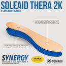 SoleAid Thera2K, 2-Layer Diabetic Insoles - Light Weight, Soft, Anti-Friction, Therapeutic Foot Support (Women: - / Men: 13-14) — 2