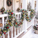 Christmas Garland,Christmas Garland with Lights, Christmas Decoration,9FT/2.7M, for Mantle, Home, Stairs, Fireplace, Porch, Door,Indoor/Outdoor (Green) — 8