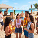 Joyin Toy 36 Counts Hawaiian Leis Bulk, Tropical Flower Lei Hawaiian Lei Beach Hawaii Luau Party Favor Decoration Packs Party Supplies(3 Dozen) — 3