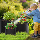 FEED GARDEN 7 Gallon Grow Bags 4 Pack – 300G Thickened Non-Woven Fabric Pots Double-Stitched Handles, Breathable Drainage Planters for Peppers,Tomatoes, Strawberries & Flowers, Indoor Outdoor — 6