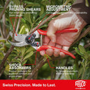 Felco F2 Pruning Shears – 9.25" Swiss-Made Garden Clippers for Professional Pruning | Hand Pruners for Gardening | Garden Tool Cutter with Precision Bypass Blade, Aluminum Body, Replaceable Parts — 5