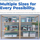Hefty HI-RISE Stackable Storage Bins - Under Bed Storage Containers with Lids, Shoe Organizer, Plastic Storage Bins, Clear Shoe Boxes with XL Lid-Locking Latches, Durable Double Rim - 72qt (6 Pack) — 8